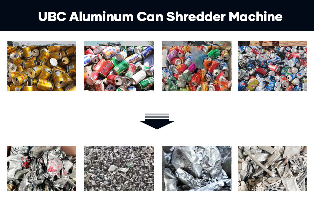 UBC Aluminum Can Shredder Machine Shred aluminium cans