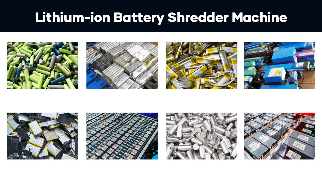 Lithium ion shredder shredding physical