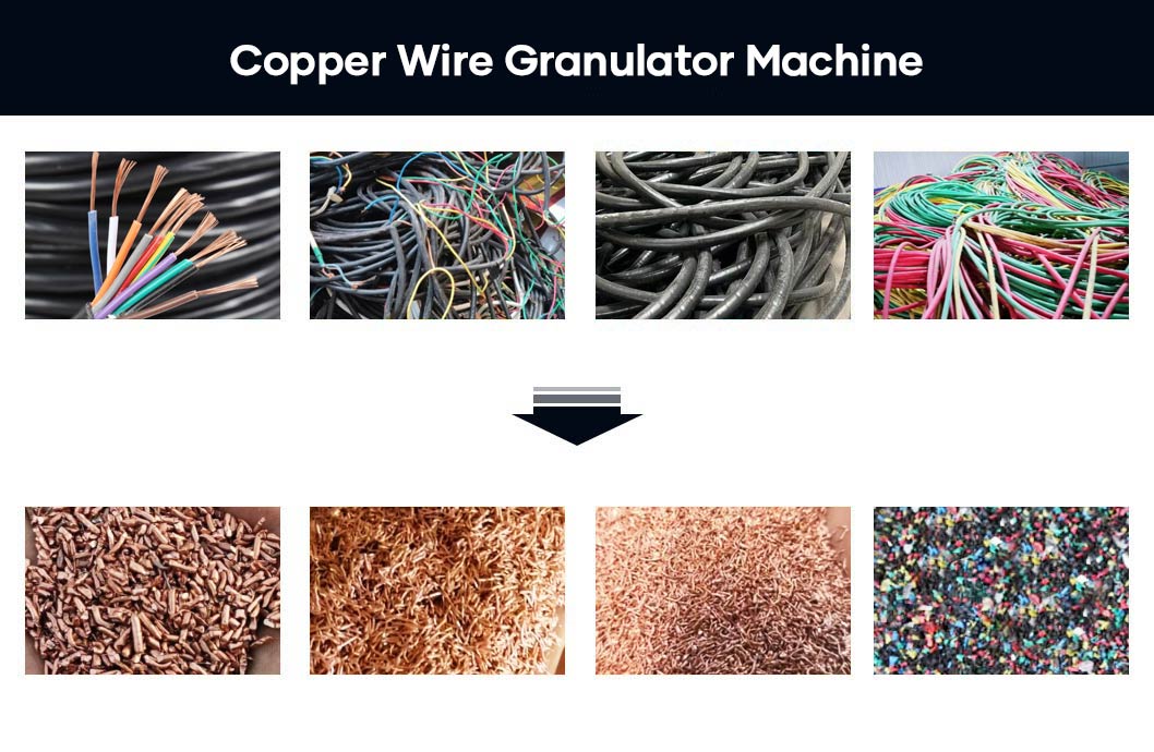 Copper Wire Granulator Machine Raw Materials 